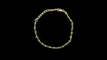 Load image into Gallery viewer, Chrome Tourmaline Faceted Rondelle Bracelet - Elegant Elements By Kelly
