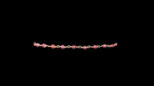 Rhodolite Garnet Faceted Rondelle Rose Gold Plated Bracelet - Elegant Elements By Kelly