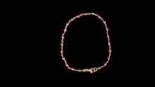 Load image into Gallery viewer, Rhodolite Garnet Faceted Rondelle Rose Gold Plated Bracelet - Elegant Elements By Kelly
