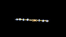 Load image into Gallery viewer, Vermeil Kyanite Faceted Rondelle Bracelet - Elegant Elements By Kelly
