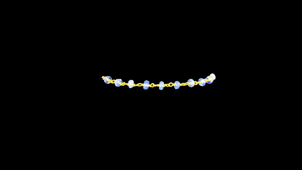 Vermeil Kyanite Faceted Rondelle Bracelet - Elegant Elements By Kelly