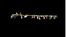 Load image into Gallery viewer, Gold-Filled Multi-Colored Tourmaline Dangle Bracelet – 7&quot; - Elegant Elements By Kelly
