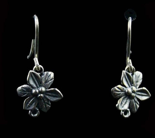 Sterling Silver Delicate Tiny Flower Earrings - Elegant Elements By Kelly