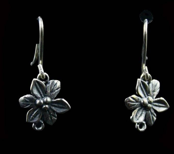 Sterling Silver Delicate Tiny Flower Earrings - Elegant Elements By Kelly