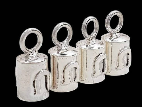 Sterling Silver Plain 5mm Horseshoe End Cap - Elegant Elements By Kelly