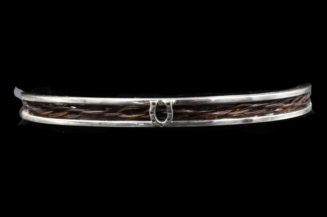 Custom Sterling Silver Horsehair Channel Cuff Bracelet