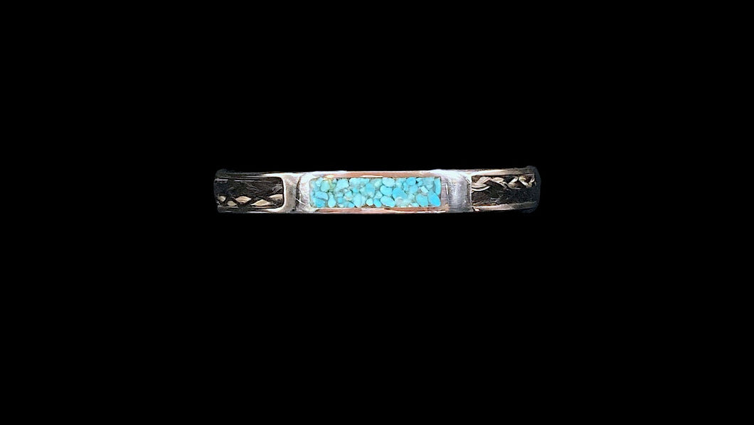 Custom Sterling Silver Equestrian Turquoise Horsehair Gemstone Cuff Bracelet - Elegant Elements By Kelly