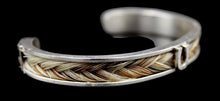 Load image into Gallery viewer, Custom Sterling Silver Channel Cuff Bracelet With Your Horse Hair - Elegant Elements By Kelly
