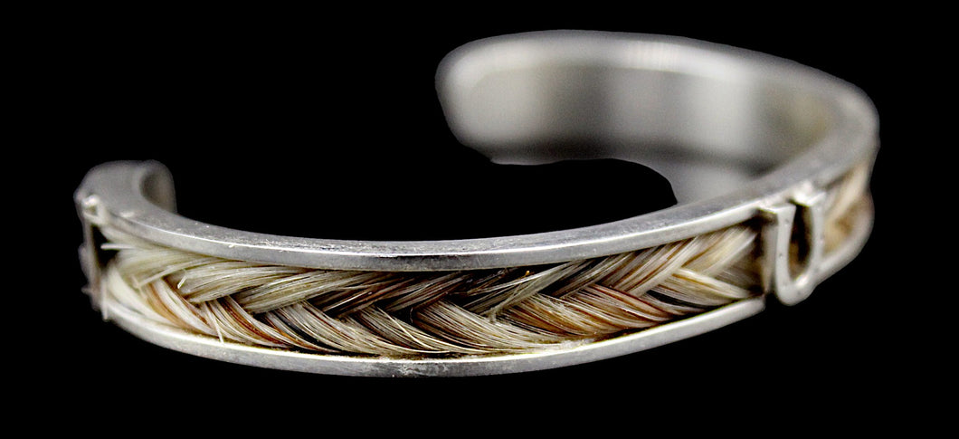 Custom Sterling Silver Channel Cuff Bracelet With Your Horse Hair - Elegant Elements By Kelly