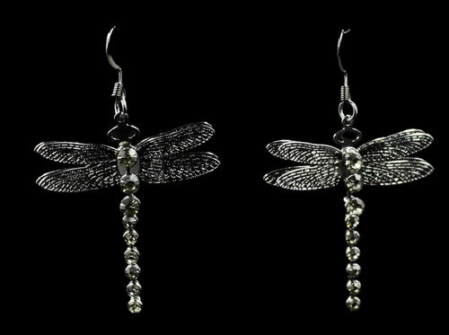 Enchanted Dragonfly Gunmetal 3D Earrings - Elegant Elements By Kelly