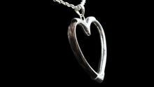 Load image into Gallery viewer, Custom Sterling Silver Large Heart Horsehair Pendant
