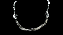 Load image into Gallery viewer, Custom Sterling Silver Plated Chain w/ Horsehair &amp; Rhinestone Accent With Horsehead End Caps - Elegant Elements By Kelly

