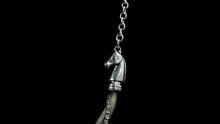 Load image into Gallery viewer, Custom Sterling Silver Plated Chain w/ Horsehair &amp; Rhinestone Accent With Horsehead End Caps - Elegant Elements By Kelly
