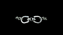 Load image into Gallery viewer, Custom Sterling Silver Bracelet w/ Double Horseshoe Charm - Elegant Elements By Kelly
