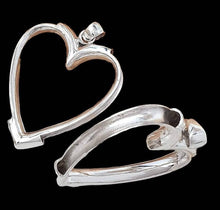 Load image into Gallery viewer, Custom Sterling Silver Large Heart w/ Horse Hair - Elegant Elements By Kelly
