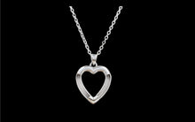 Load image into Gallery viewer, Sterling Silver Equestrian Heart Horsehair Pendant
