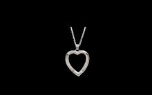 Load image into Gallery viewer, Sterling Silver Equestrian Heart Horsehair Pendant
