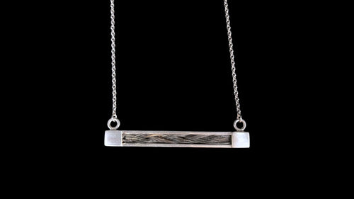 Custom Sterling Silver East-West Horsehair Inlay Necklace - Elegant Elements By Kelly