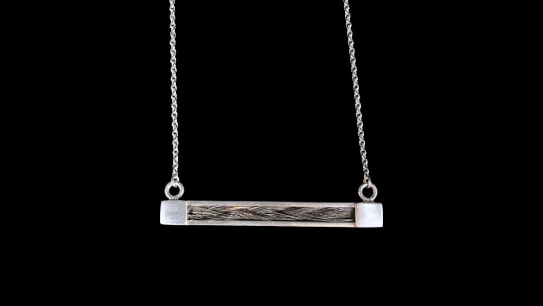 Custom Sterling Silver East-West Horsehair Inlay Necklace - Elegant Elements By Kelly
