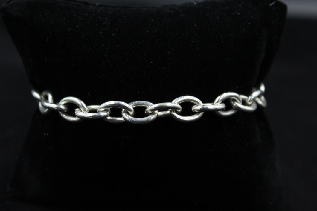Solid Sterlng Silver Rolo Link Bracelet