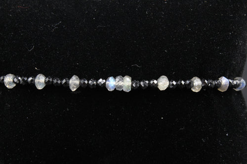 Black Spinel And Labradorite Beads Bracelet