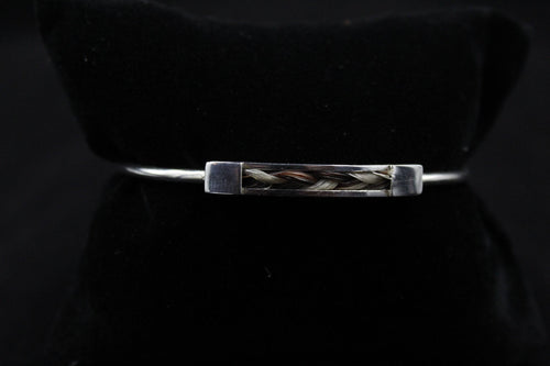 Sterling Silver Equestrian Horsehair Bar Bracelet - Elegant Elements By Kelly