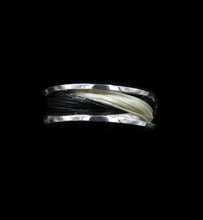 Load image into Gallery viewer, Custom Handmade Channel Set Horsehair Ring
