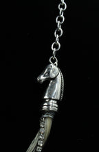 Load image into Gallery viewer, Sterling Silver Filled Chain Custom Horsehair With Rhinestone Accent And Horse End Caps
